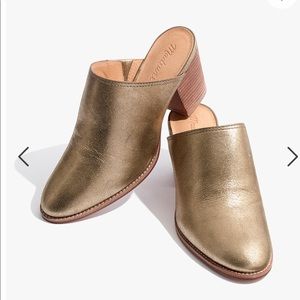 Cutest Madewell metallic mules! Never been worn!